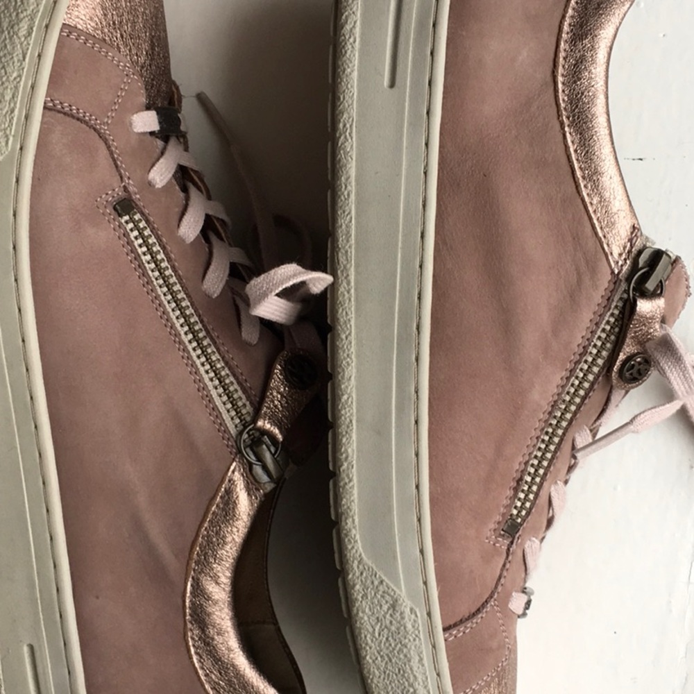 Hartjes mauve and rose gold sneakers, side zip, Size 7.5 - Picture 16 of 16